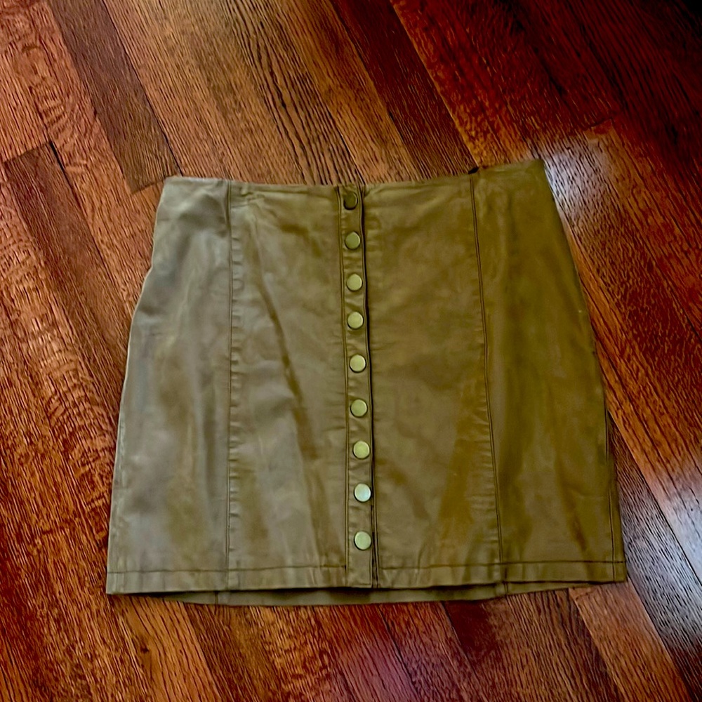 Euc free people faux leather miniskirt